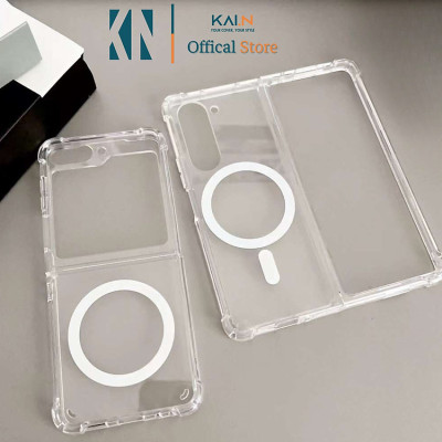 Ốp Lưng Trong Suốt Hỗ Trợ Sạc Từ Tính Cho Samsung Galaxy Z Fold 6 / Z Flip 6 - Chống Ố Vàng, Hàng Nhập Khẩu