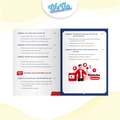 Combo 2 sách: Hướng dẫn Kiếm tiền xuyên biên giới từ Youtube và Công thức sản xuất video ngắn livestream (Weupbooks)