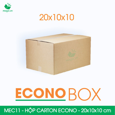 MEC11 - 20x10x10 cm - Combo 100 thùng hộp carton trơn siêu tiết kiệm ECONO