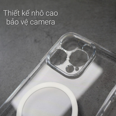 Ốp lưng trong suốt bảo vệ camera cho iPhone 15 Pro Max / 15 Pro / 14 ProMax hiệu Memumi Glitter Magnetic - Siêu Mỏng 0.3mm, Tích Hợp Sạc Không Dây Từ Tích Magnetic, Lực Hút Mạnh, Chắc Chắn - Hàng nhập khẩu