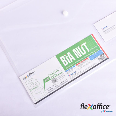 Bìa nút Name Card Clear Bag Thiên Long Flexoffice- A4/F4