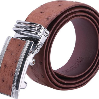 Thắt Lưng Nam Da Đà Điểu Bản Lớn Da Hột Huy Hoàng HT4436 - Nâu Đỏ