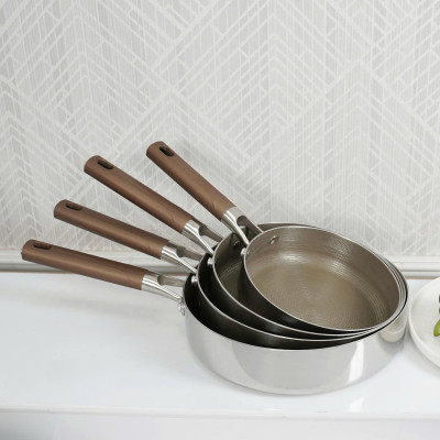 Chảo Inox 3 lớp liền khối chống dính Kalpen Nano Titanium Dauer chuản Đức - Hàng chính hãng