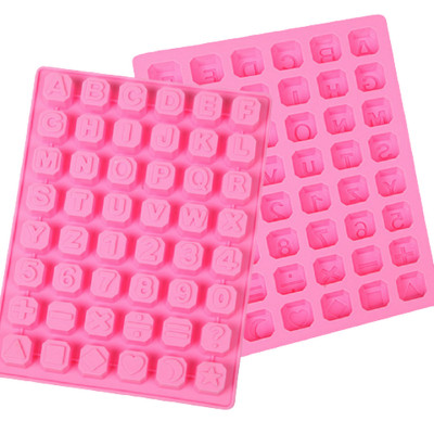 Khuôn silicon làm bánh, rau câu, socola 24 chữ cái, 10 số, ký tự - Mã số 1136