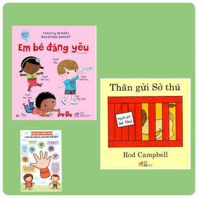 Combo Tranh Sách Song Ngữ Yêu Thích Cho Bé 0-3 Tuổi : Thân Gửi Sở Thú (Tái Bản) + Em Bé Đáng Yêu + Poster ( Song Ngữ Việt Anh Cho Bé 1+)