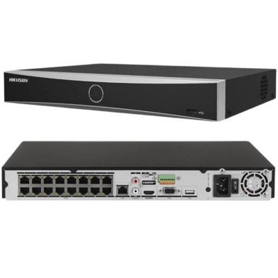 Đầu ghi hình IP HIKVISION 16 kênh AcuSense DS-7616NXI-K2 nhận phân biệt người/ phương tiện; chụp hình khuôn mặt ,.-Hàng chính hãng