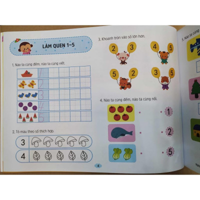 Toán tiền tiểu học - Cộng trừ trong phạm vi 10, 20 - Tập viết cho bé chuẩn bị vào lớp 1