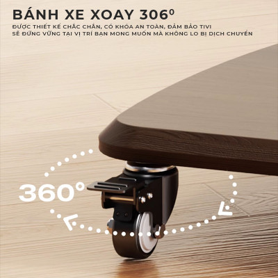 Giá treo tivi di động khung thép không gỉ phù hợp nhiều loại tivi có kệ để đồ thương hiệu IGA - GM173