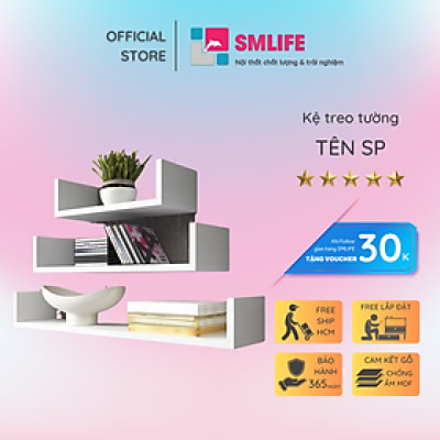 Kệ gỗ trưng bày kiểu dáng nhỏ gọn SMLIFE Wynonna