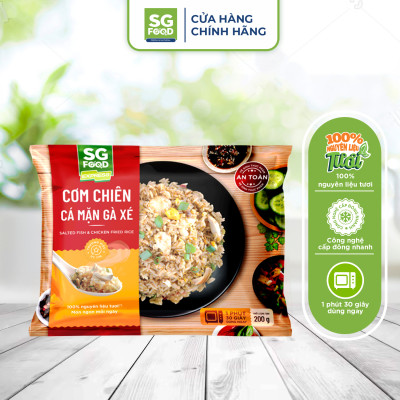 Combo 5 Gói Cơm Chiên Đủ Vị (Dương Châu, Hải Sản, Cá Mặn Gà Xé, Kim Chi, Gạo Lứt Chay) 200g