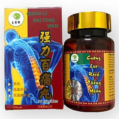 Viên uống Cường lực bách thống hoàn hỗ trợ các vấn đề về đau nhức xương khớp xuất xứ Malaysia - Hộp 30 viên - Mã số 1434