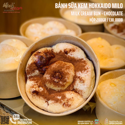 Bánh Sữa Kem Hokkaido Vị MiLo 6 Múi