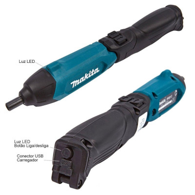 BỘ MÁY VẶN VÍT DÙNG PIN 3.6V / 1.5AH MAKITA DF001DW (1 PIN VÀ CÁP SẠC) - HÀNG CHÍNH HÃNG