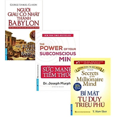 Combo 3Q Tư Duy Trong Kinh Doanh Thành Công : Bí Mật Tư Duy Triệu Phú + Người Giàu Có Nhất Thành Babylon + Sức Mạnh Tiềm Thức ( Tái Bản )