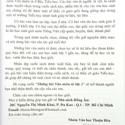 Sách - Những Bài Văn Miêu Tả 3 (Dùng Chung Cho Các Bộ SGK Hiện Hành) (Tái Bản 2022)