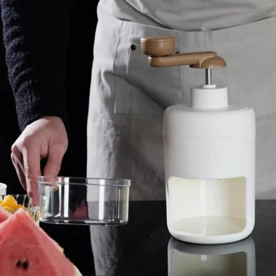 [KoSuyTu] Bào Đá, Xay Đá Tuyết Mini Đa Năng Cho Gia Đình - Quay Bằng Tay, KT 13 x 25 CM