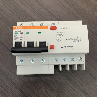 Cầu Dao Chống Giật 3 Pha Dobo Electric Korea (32A - 30mA - 380V) - Trắng