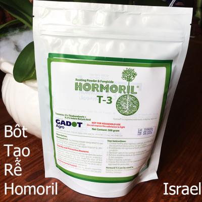 Nhập Khẩu Bột Kích Ra Rễ Israel cho cây thân Thảo, thân Mềm Hormoril T3 (with Fungicide)  có thành phần ngăn ngừa nấm bệnh cho rễ con 