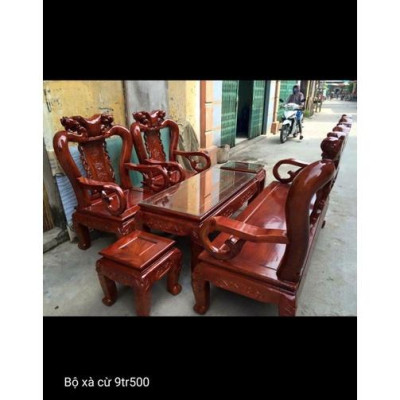 Bộ ghế quốc đào sà cừ tay 10