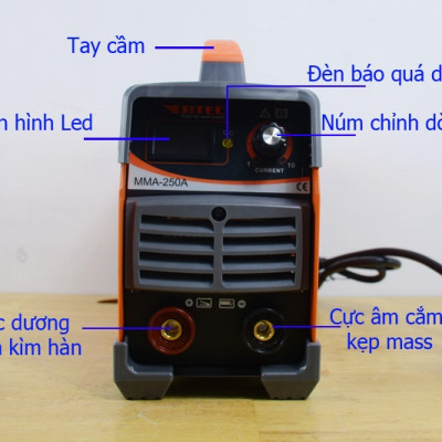 MÁY HÀN QUE ĐIỆN TỬ BTEC MMA 250A (CHUYÊN HÀN QUE 3.2 LY) + TẶNG BAO TAY INGCO HGVK05 (CHÍNH HÃNG)