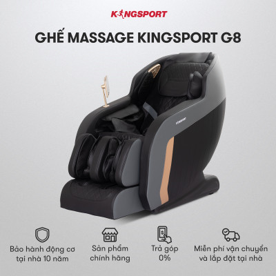 Ghế massage toàn thân KINGSPORT G8 với công nghệ làm ấm Warmtech, túi khí toàn thân massage nhiều cấp độ