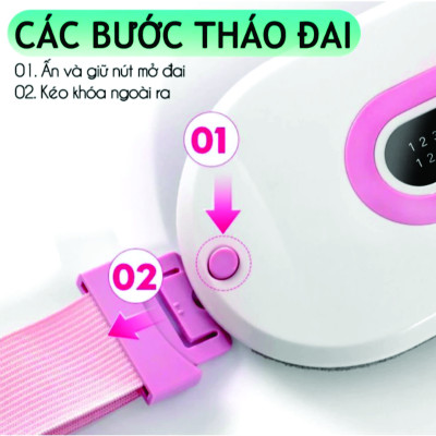 Đai hỗ trợ Giảm Béo, Giảm Đau Kinh Nguyệt, Sưởi Ấm Bụng, Massage, SUPER BELT Rung, Nóng Và Xung Điện EMS, Công Nghệ Nhật Bản 