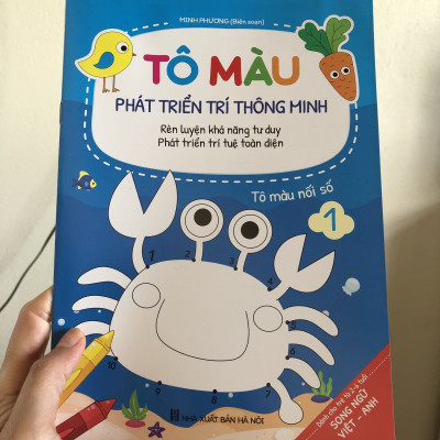 Bộ 8 cuốn Tô Màu Phát Triển Trí Thông Minh Dành Cho Bé 2-6 tuổi Song Ngữ Việt Anh Rèn Luyện Khả Năng Tư Duy Phát Triển Trí Tuệ Toàn Diện