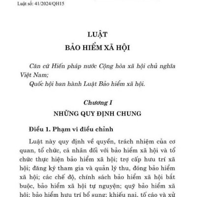 Sách - Luật Bảo Hiểm Xã Hội 2024