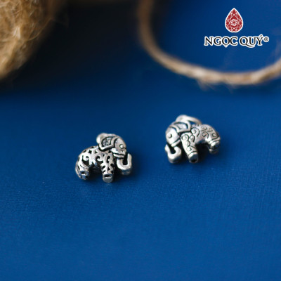Charm bạc con voi treo - Ngọc Quý Gemstones