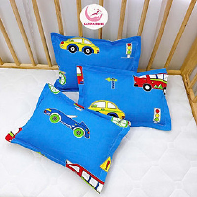 Gối cho bé sơ sinh và trẻ nhỏ Katina House, vải Cotton TL mềm mát, họa tiết gần gũi
