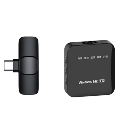 Micro ghi âm không dây, Mic dùng cho Điện thoại di động cài áo Microphone vlogging ( Hàng Chính Hãng )