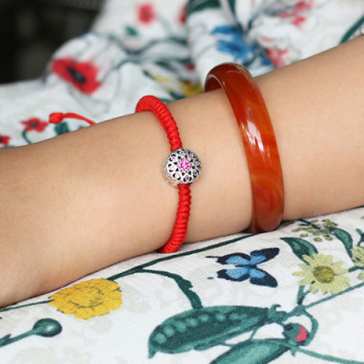 Vòng Kết Dây Đỏ Charm Ngọc Quý Gemstones GA6