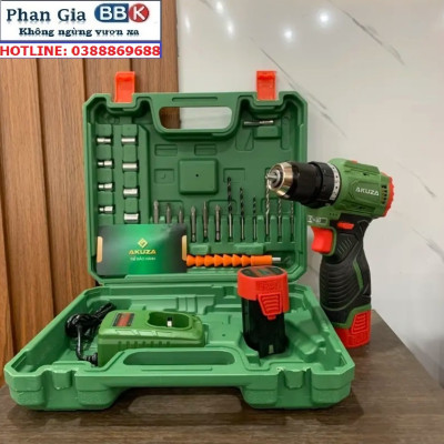 Máy Khoan Dùng Pin AKUZA K3 16,8V - Khoan Pin Không Chổi Than - Đầu Kẹp Autolook 10mm Pin 4 Cell - Bảo hành chính hãng