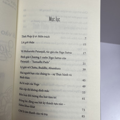 LỐI VÀO KINH YOGA SUTRAS CỦA PATANJALI - một bình giải về chương “ Samadhi Pada ” - Gurdev Singh- Kim Nguyễn dịch  - Thái Hà - NXB Thế Giới