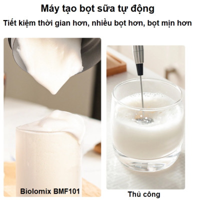 Máy tạo bọt sữa, cà phê, ca cao New Digital 5 trong 1 chuyên nghiệp. Thương hiệu Mỹ cao cấp Biolomix - BMF102E. Hàng chính hãng