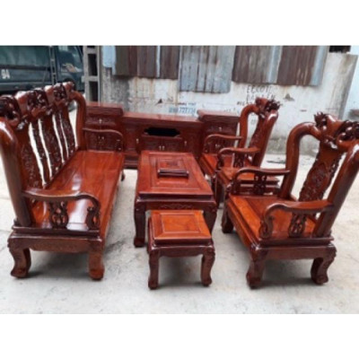 Bộ ghế quốc đào sà cừ tay 10