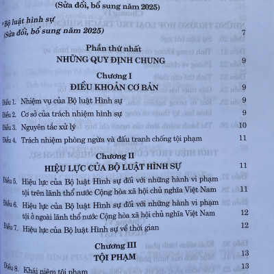 Bộ Luật Hình Sự, Bộ Luật Tố Tụng Hình Sự ( Sửa Đổi, Bổ Sung Năm 2025 )