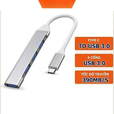 Bộ chuyển đổi TYPE-C sang USB 3.0, cáp chuyển đổi Type-c sang 4 cổng USB tốc độ cao - Hàng nhập khẩu