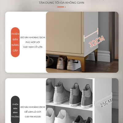 Tủ giày thông minh sức chứa lớn chất liệu gỗ MDF cao cấp phong cách sang trọng thương hiệu IGA - GP387