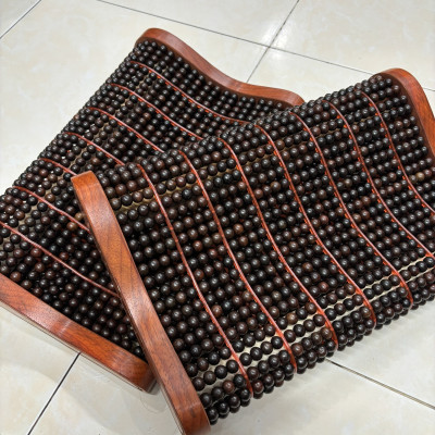 Gối Hạt Gỗ Mun Cao Cấp , Gối Công Thái Học - Kích Thước 43cmx24cmx8/4cm ( video , hình thật )