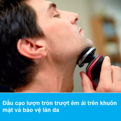 Máy cạo râu khô và ướt cao cấp Philips Norelco S5355/82 tích hợp đầu cạo linh hoạt theo 5 hướng cạo nhanh và sát - Hàng Nhập Khẩu