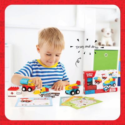 Đồ Chơi Bộ Xe Hơi Lắp Ráp Sáng Tạo Theo Chủ Đề TOONYKIDS - Creator Vehicle TN00322 [Tặng Kèm Sticker]