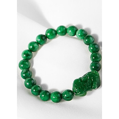 Vòng tay đá cẩm thạch sơn thủy phối tý hưu Ngọc Quý Gemstone