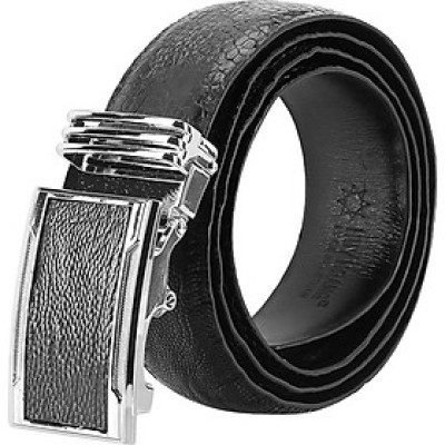 Thắt Lưng Nam Da Đà Điểu Trơn Huy Hoàng HT4409 - Đen