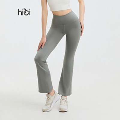  Quần ống loe tập Yoga Gym Hibi Sports QD324 kiểu trơn phối đường nâng mông, chất vải cao cấp 