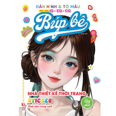 Sách - Bóc Dán Hình Sticker Trong Suốt & Tô Màu Búp Bê - Nhà Thiết Kế Thời Trang - Combo 6 Cuốn - Việt Thư