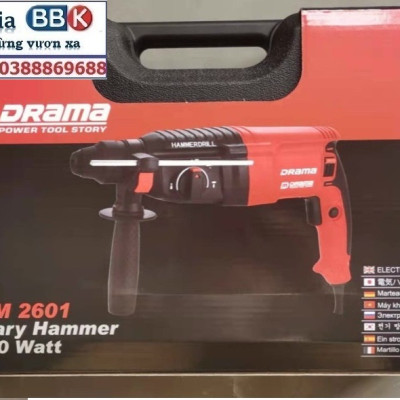 (LOẠI 1) Máy Khoan Đục Bê Tông DRAMA 1350W 2-26 Có 3 Chế Độ - Cam kết 100% Ruột Đồng Máy Khỏe Chạy Êm Bền - Bảo Hành 12 Tháng