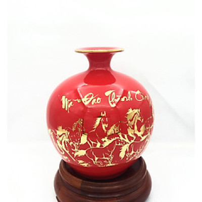 Bình Hút Lộc Mã Đáo Thành Công Vẽ Vàng Cao Cấp