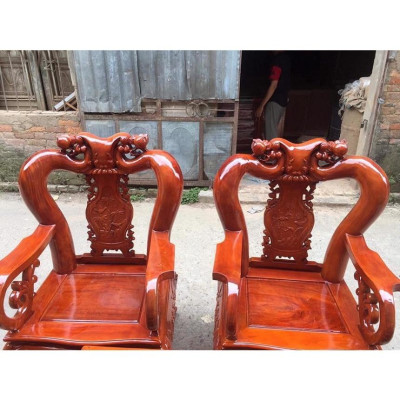 bộ bàn ghế quốc đào tay 10 gỗ xà cừ đỏ