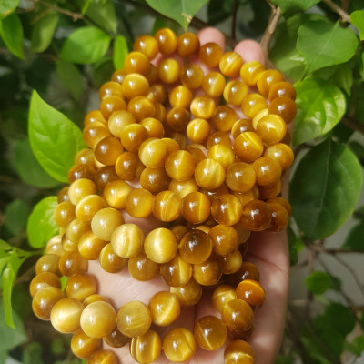 Vòng Tay Phong Thủy Đá Mắt Hổ tự nhiên  Size 10mm loại Bóng Đẹp  Chuẩn Hợp Nữ mệnh Kim Thổ Thủy đeo lên tay bóng đẹp sang, tốt sức khỏe hợp tuổi hợp mệnh hợp làm ăn ạ